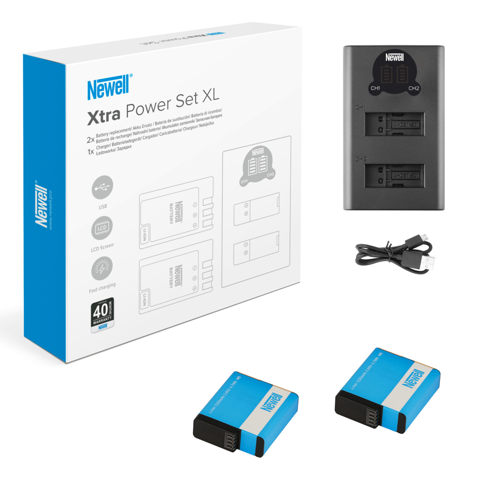 newell-dl-usb-c-ladeger-t-set-mit-2-akkus-dual image 2