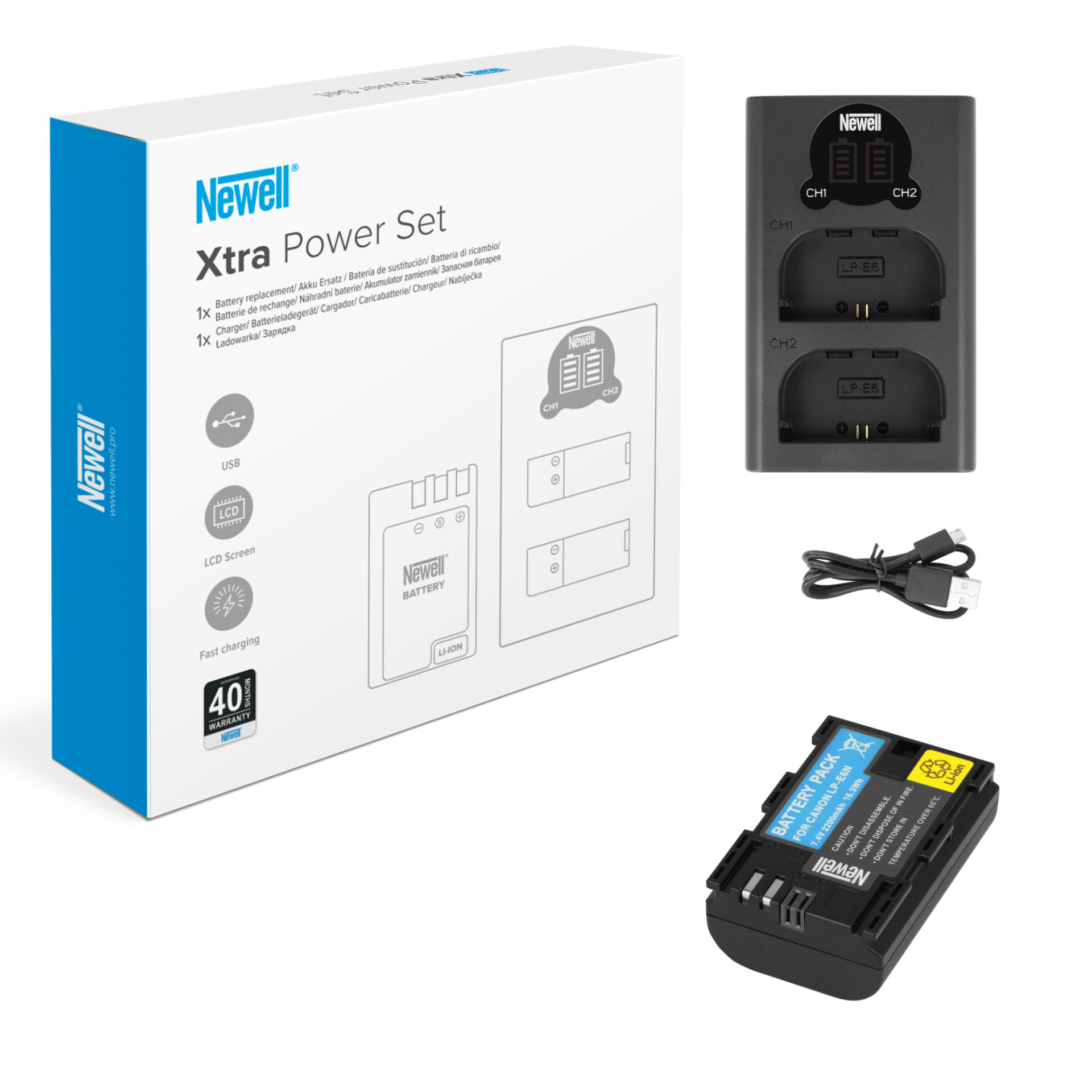 newell-dl-usb-c-ladeger-t-set-mit-kamera-akku-dual-usb image 8