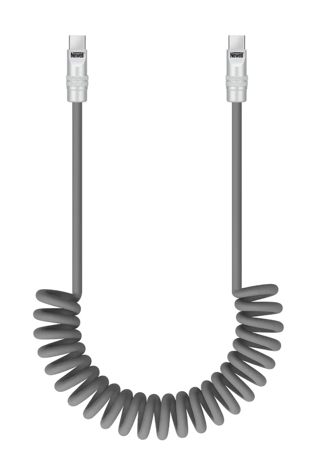 newell-cables-usb-c-spiralkabel-100w-1-5-m-grau-silikon image 1