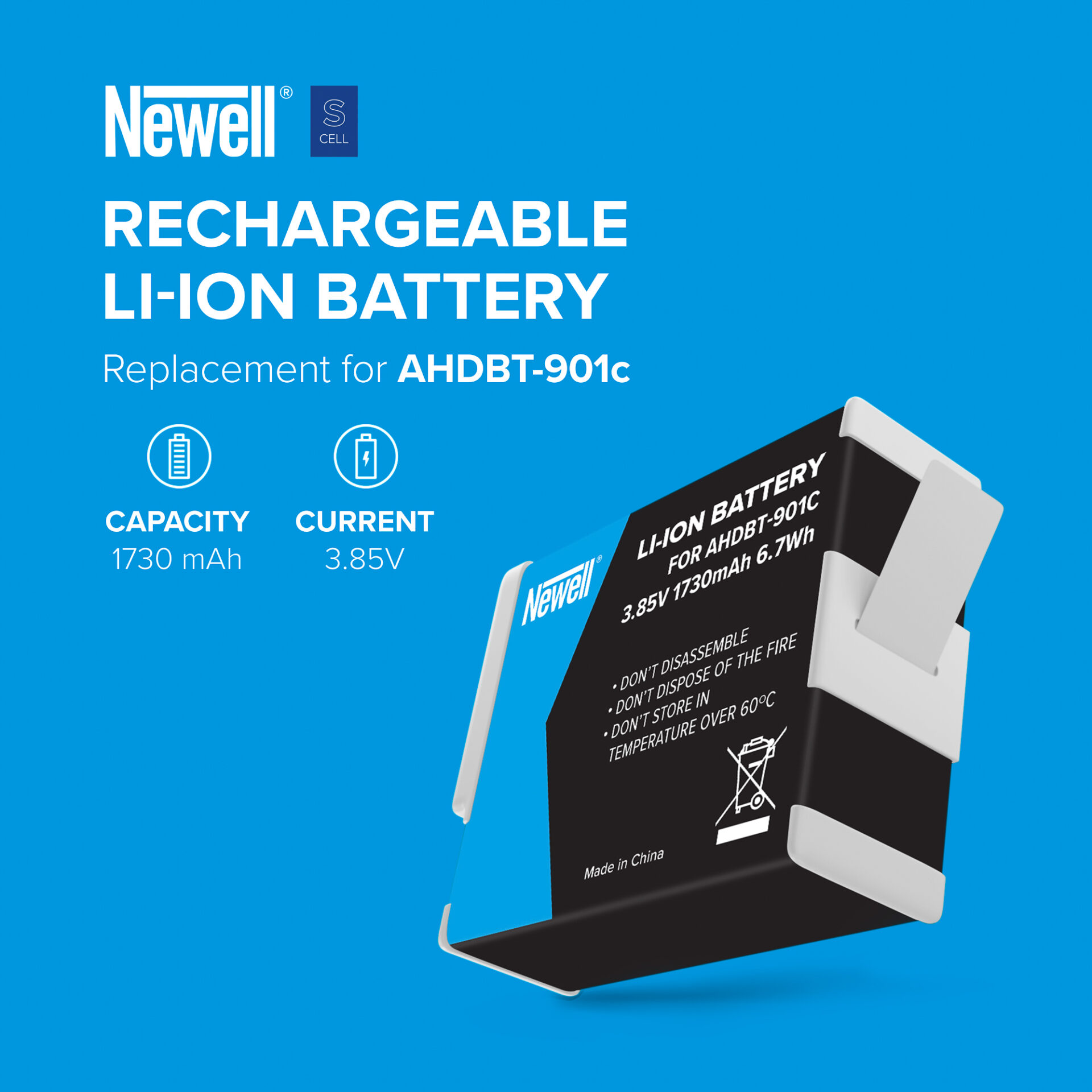 newell-supracell-ahdbt-901c-akku-gopro-1730-mah image 5
