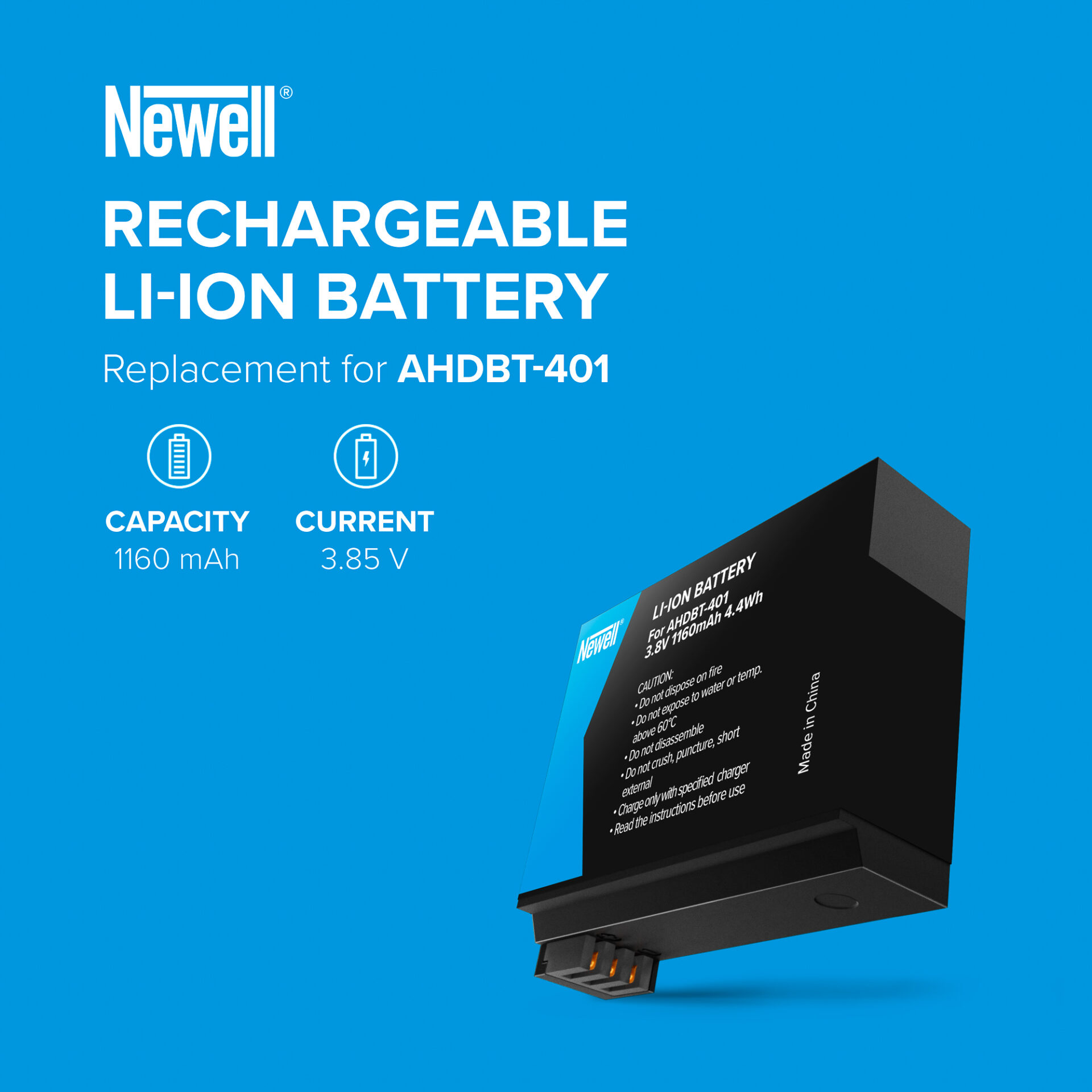 newell-ahdbt-401-actioncam-akku-gopro-1000-mah image 5