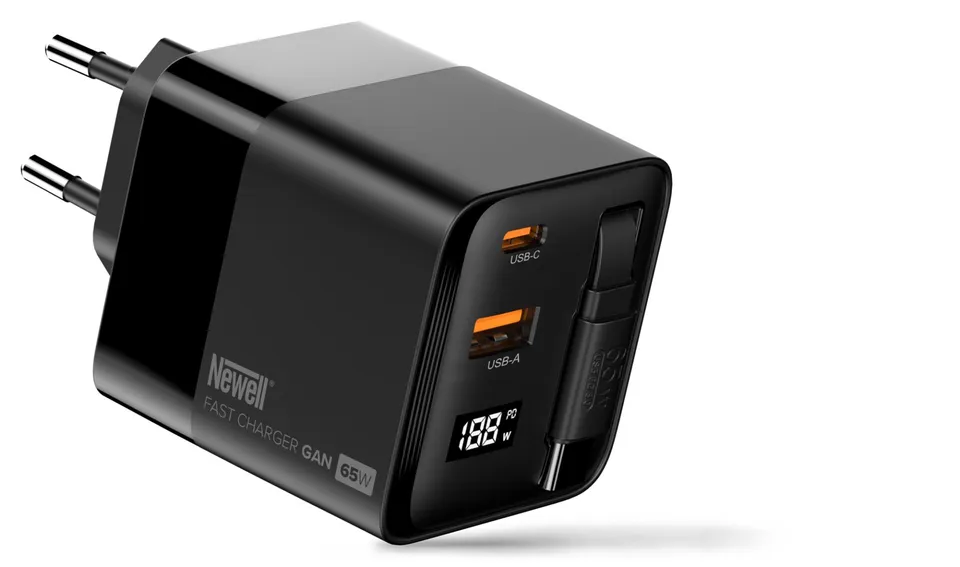 newell-gan-65w-lcd-ladeger-t-usb-c-usb-a-mit-kabel-eu image 1