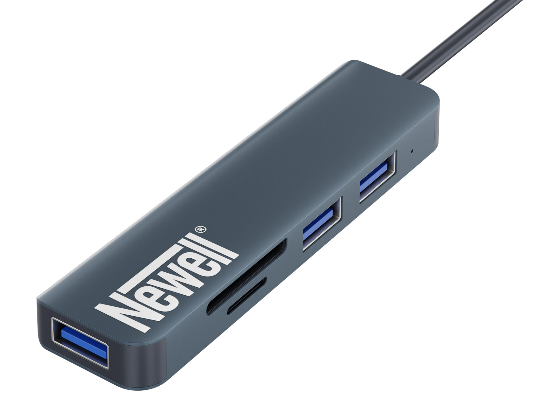 newell-hub-5-in-1-usb-c-hub-grau-mit-sd-reader image 2