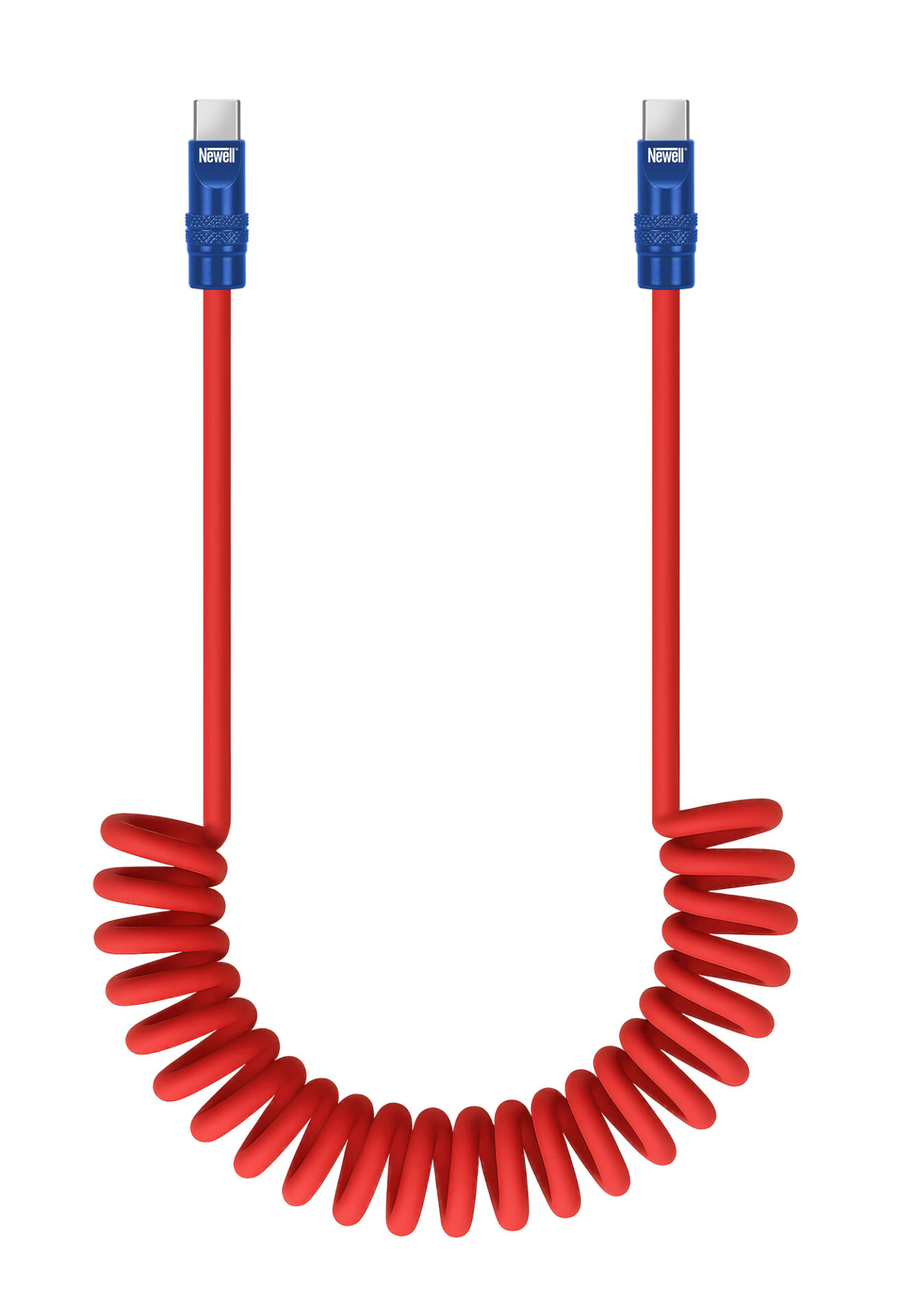 newell-usb-c-kabel-100w-spiral-1-5m-silikon-rot-blau image 1