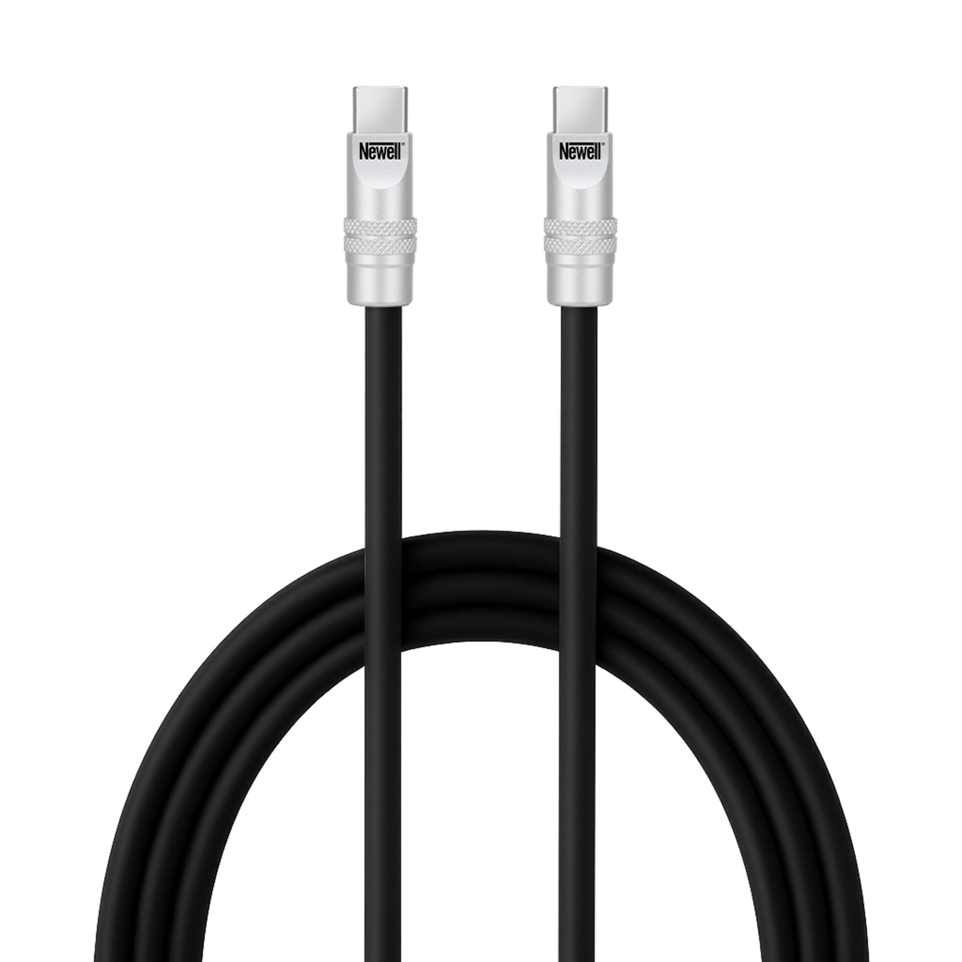 newell-usb-c-auf-usb-c-100w-kabel-2-m-schwarz-silikon image 1