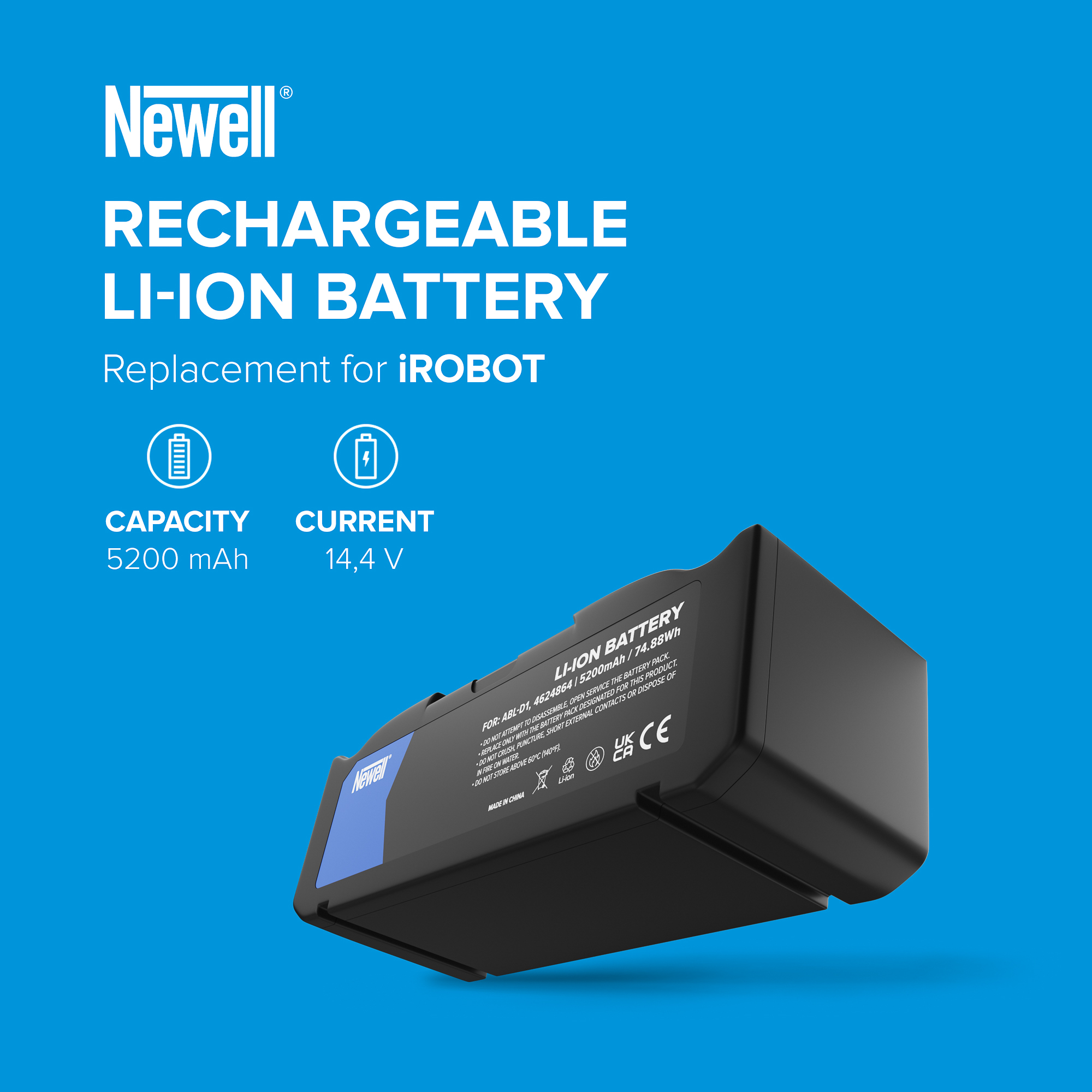 newell-4624864-abl-d1-abl-d2-akku-5200-mah-f-r-irobot-roomba image 5