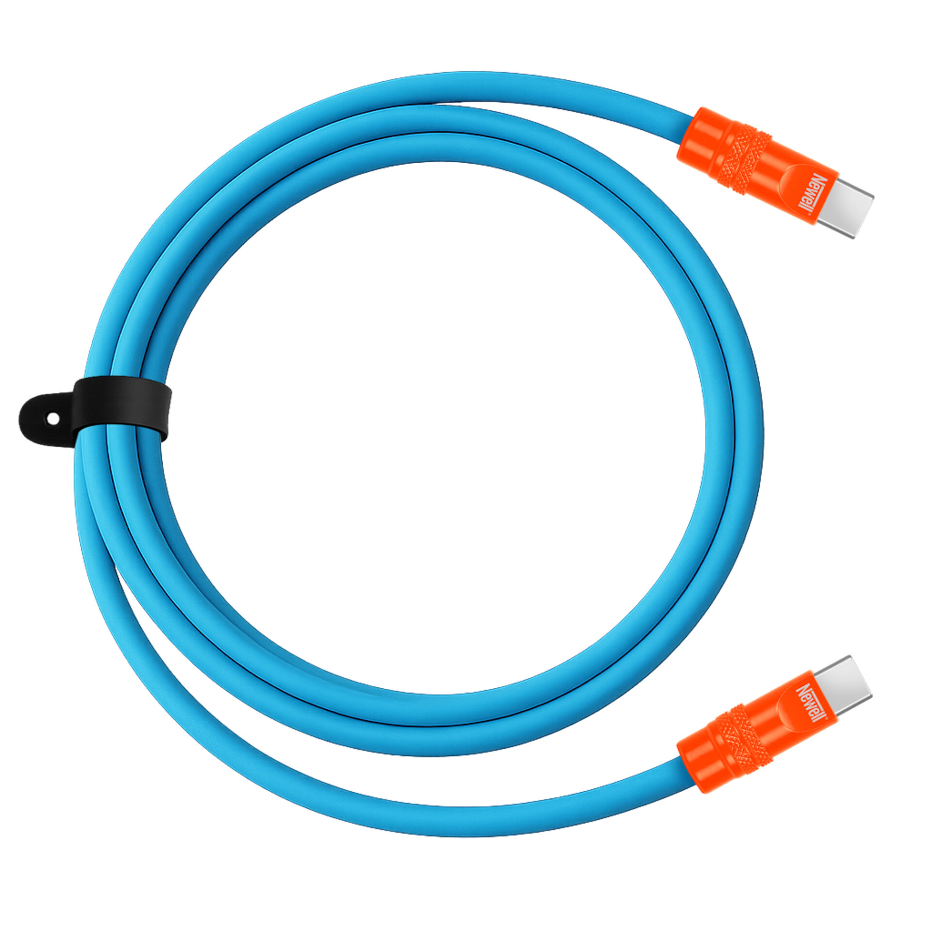 newell-usb-c-auf-usb-c-kabel-100w-2m-silikon-blau-orange image 3