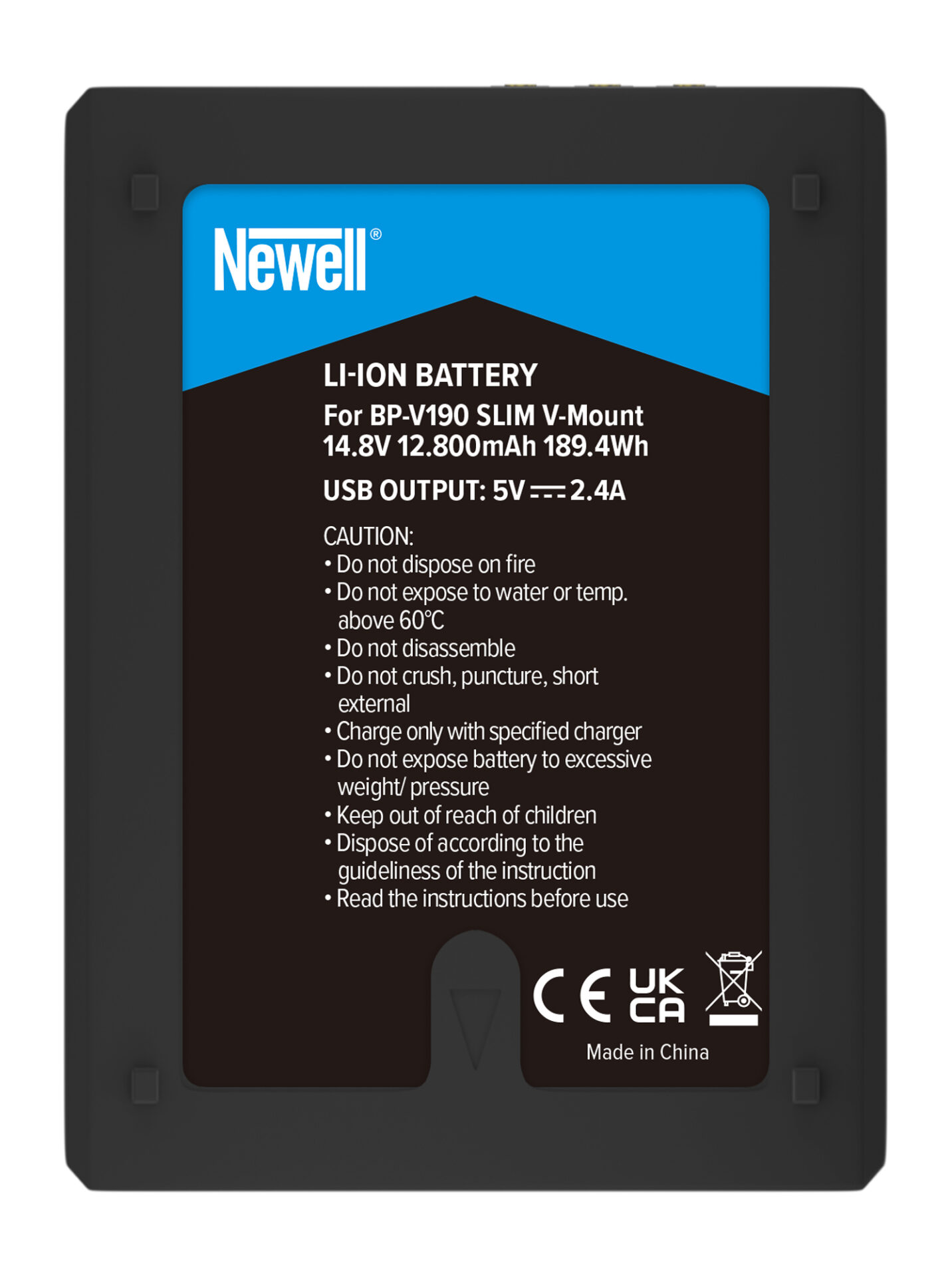 newell-bp-v190-slim-v-mount-akku-12800-mah-qc-3-0 image 2
