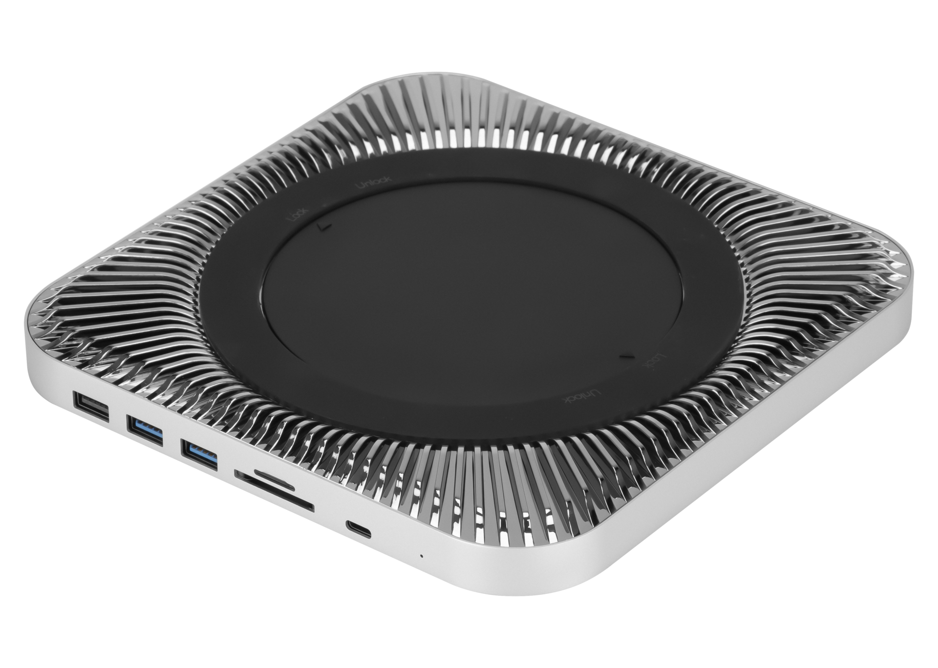 newell-usb-c-hub-st-nder-mac-mini-sata-ssd-sd-aluminium image 5