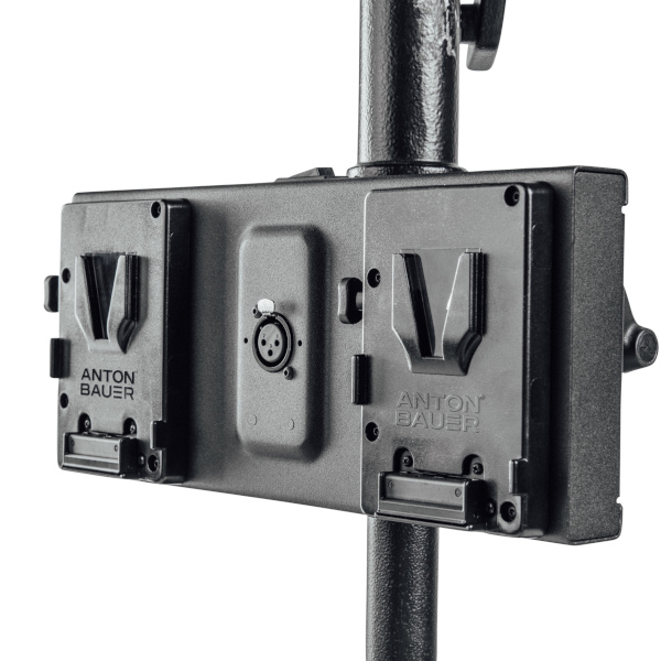 litepanels-gemini-dual-battery-bracket-v-mount-akkuhalterung-xlr image 1