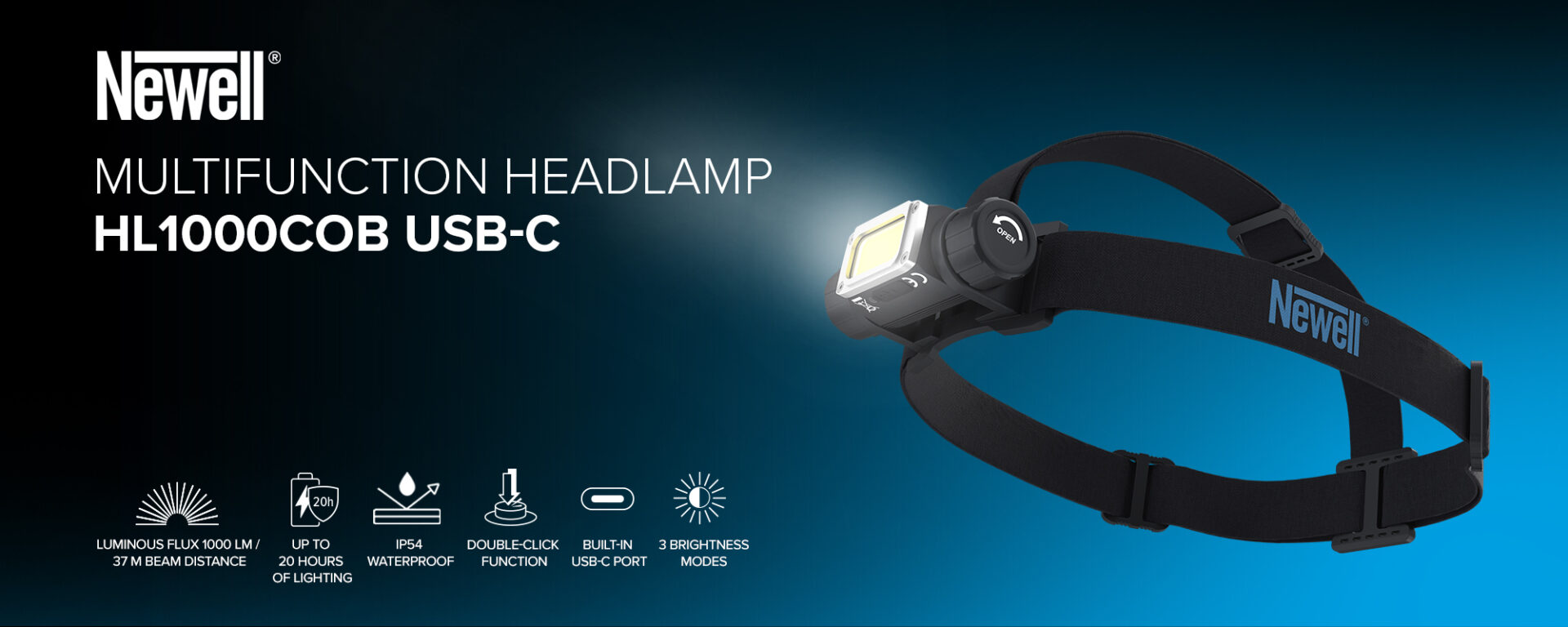 newell-hl1000cob-stirnlampe-usb-c-1000-lm-kopflampe image 5