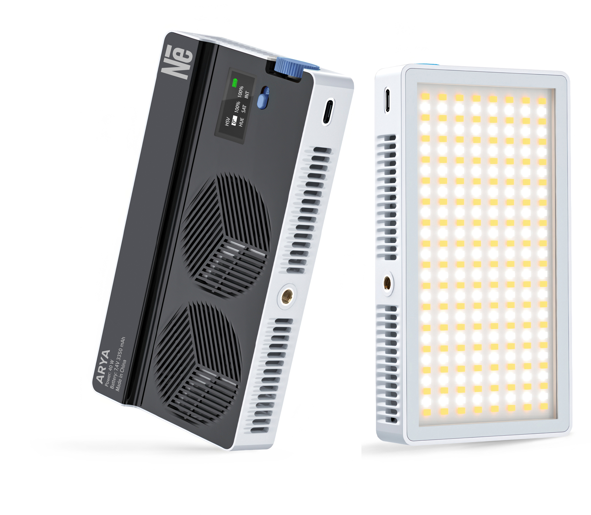 newell-arya-rgb-40w-led-kameraleuchte-akku-usb-c image 3