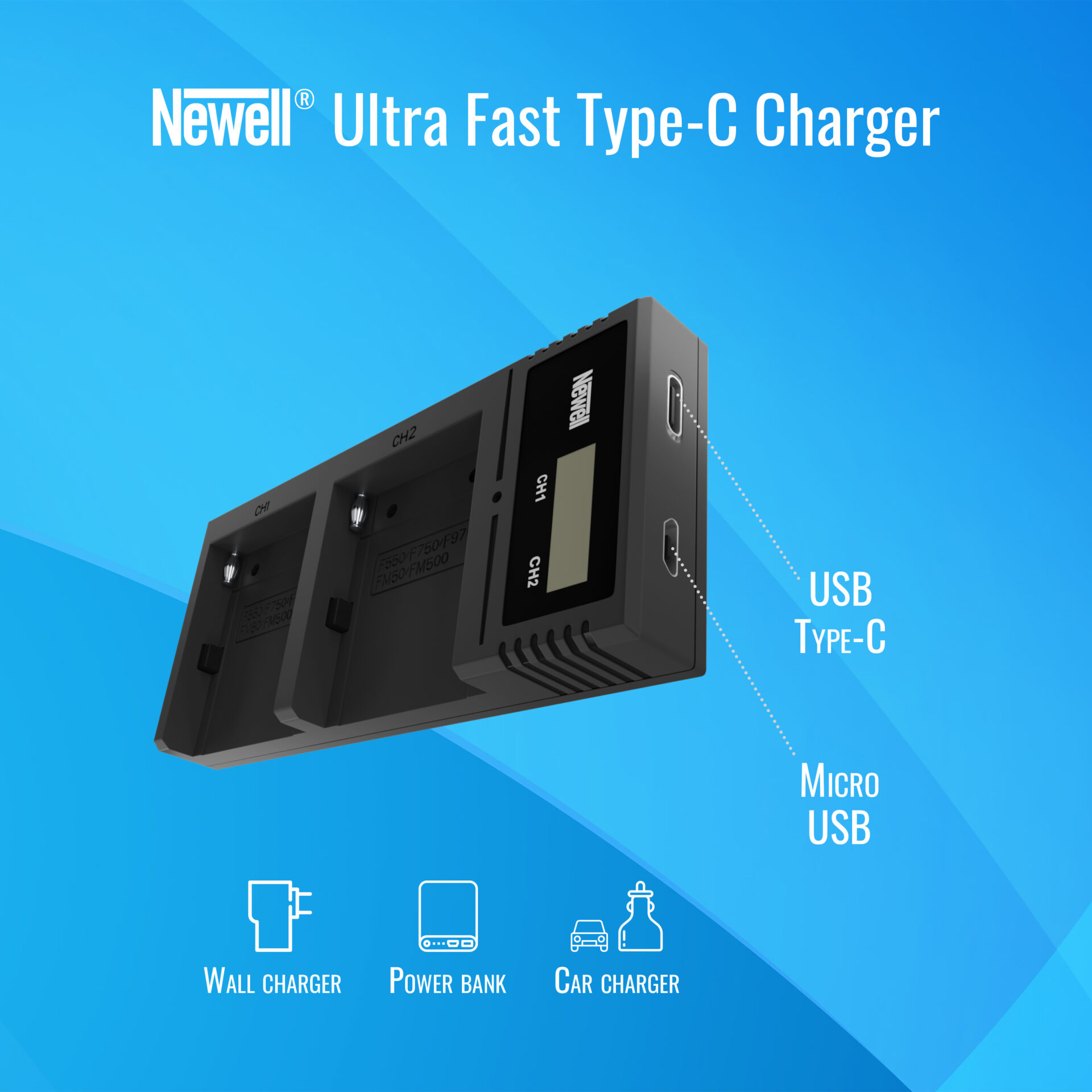 newell-ultra-fast-type-c-ladeger-t-f-r-np-f-akkus image 6