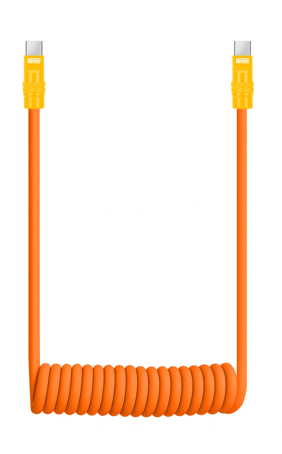 newell-usb-c-spiralkabel-100w-1-5m-orange-gelb image 2