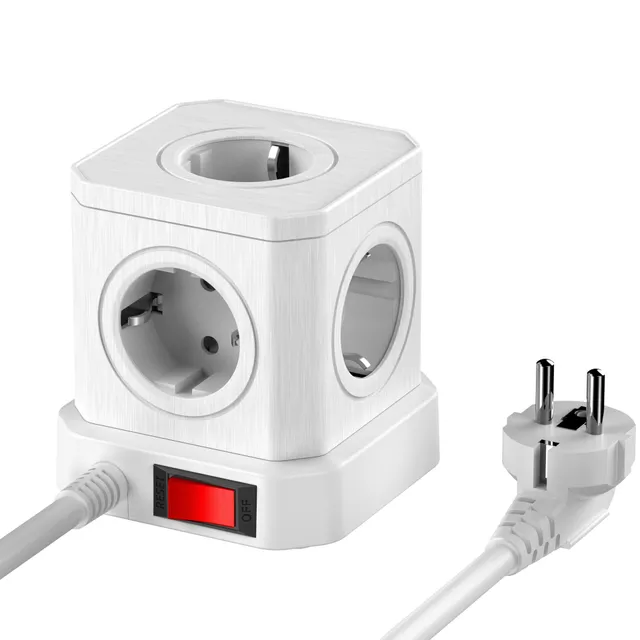 newell-gan-power-cube-9in1-steckdose-wei-usb-c-usb-a image 1