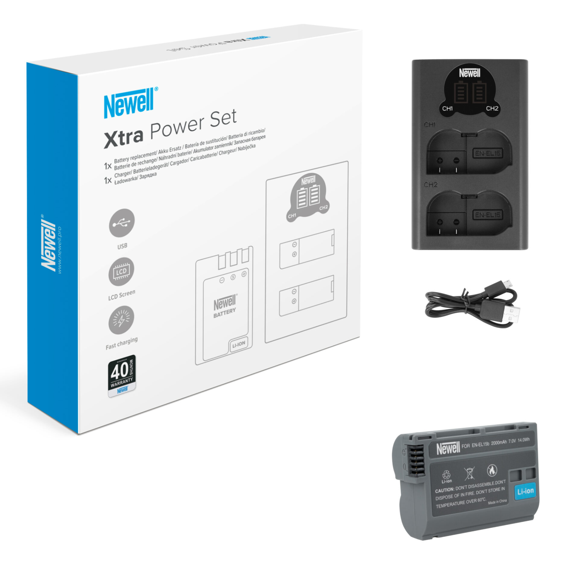 newell-dl-usb-c-ladeger-t-set-mit-kamera-akku-dual-usb image 6