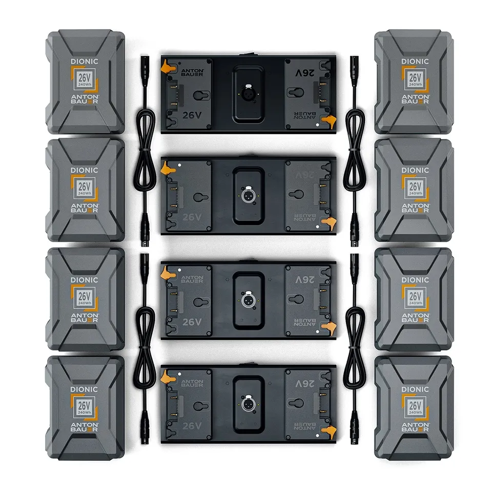litepanels-gemini-quad-array-akku-set-8x-26v-240wh-gold-mount image 1