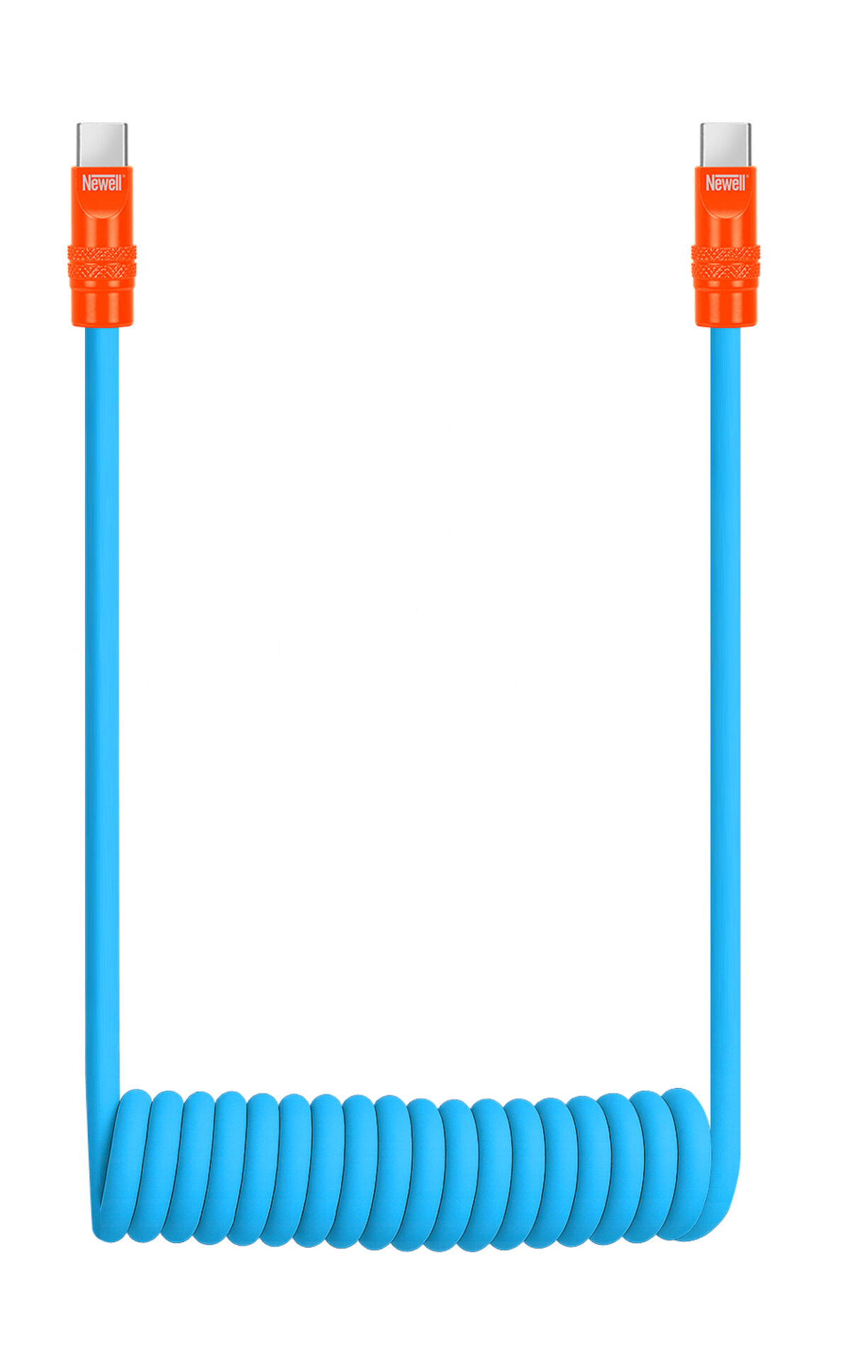 newell-usb-c-usb-c-100-w-kabel-1-5-m-spiral-blau-orange image 3