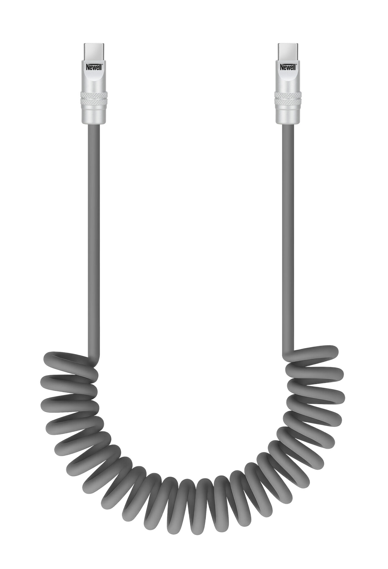 newell-cables-usb-c-spiralkabel-100w-1-5-m-grau-silikon image 1