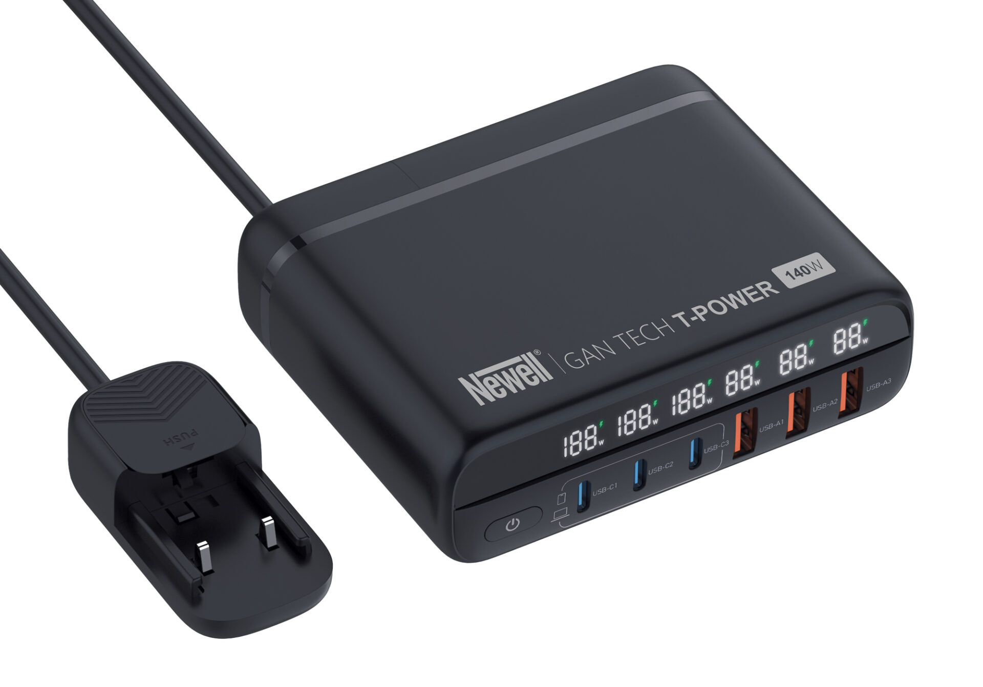 newell-t-power-140w-gan-ladeger-t-6-port-mit-adapterkit image 2