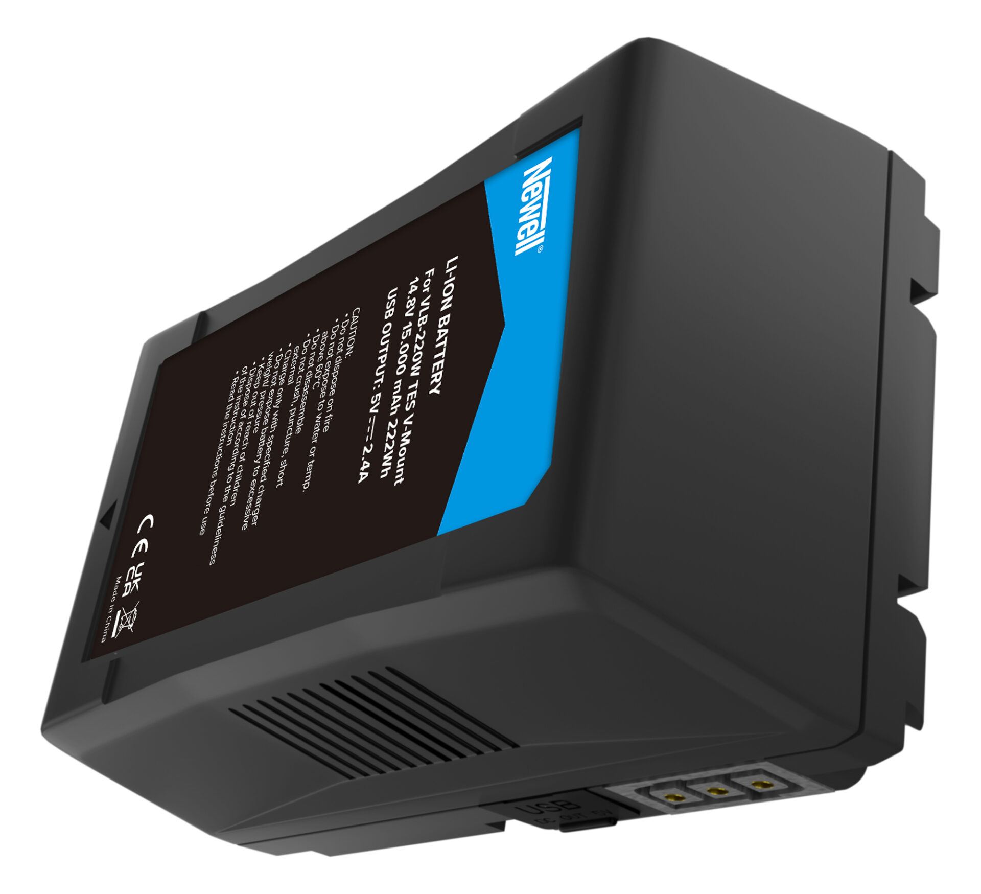 newell-vlb-220w-tesla-v-mount-akku-15000mah-d-tap-usb image 2