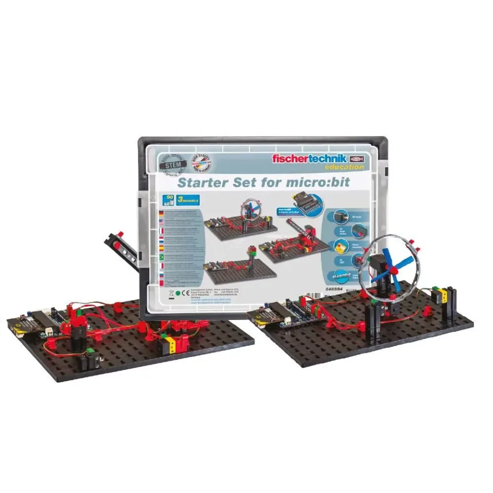 fischertechnik-micro-bit-starter-set-baukasten-90-teile-o-board image 1