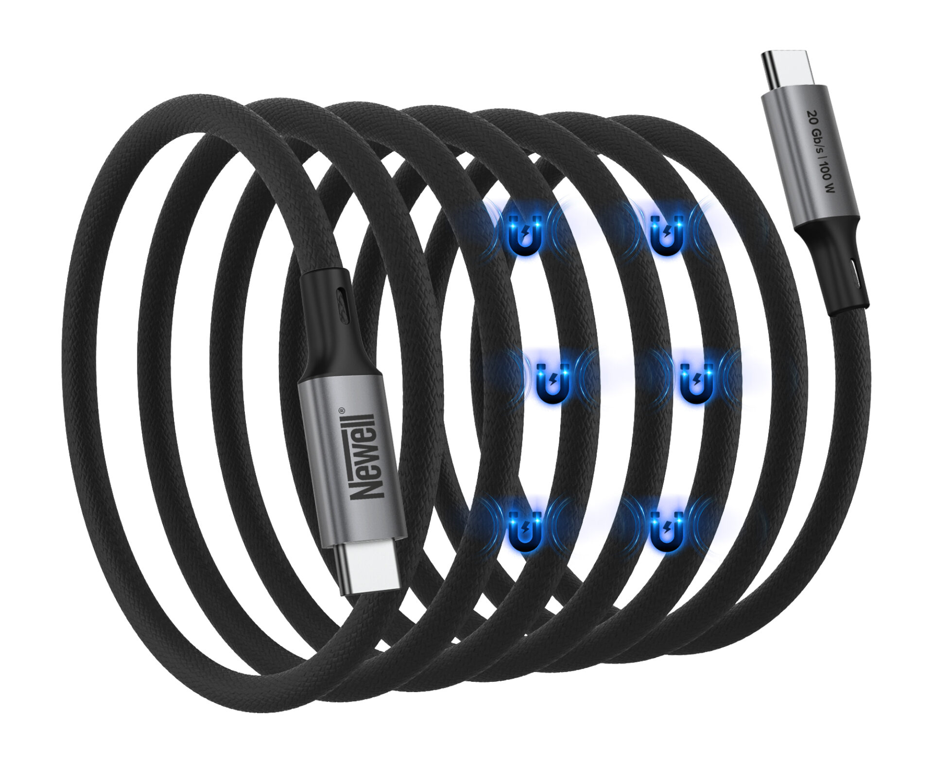 newell-usb-c-kabel-magnetisch-1-m-100w-graphite image 4