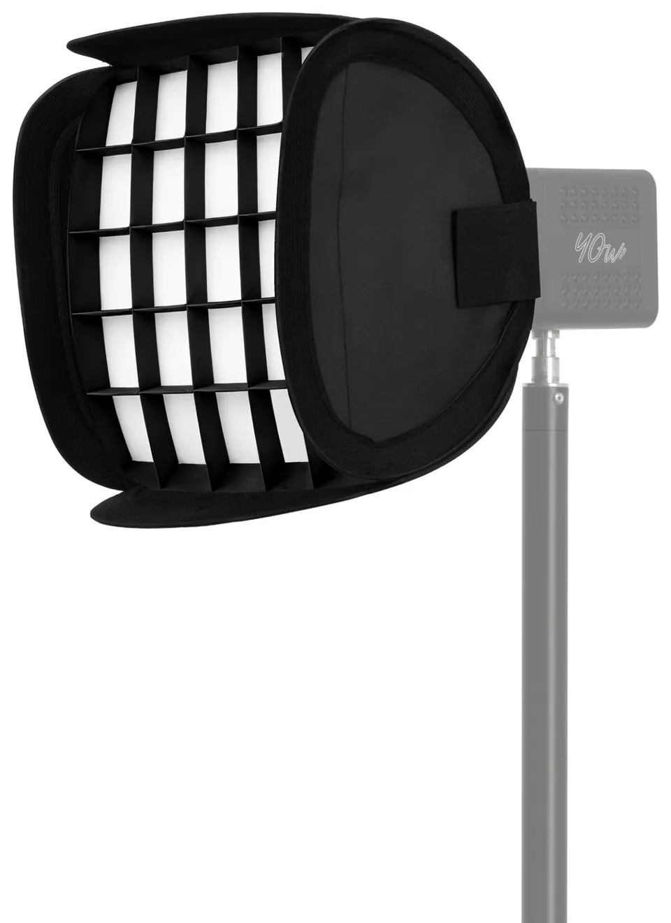newell-mini-bowens-softbox-25-cm-tara-eckig-mit-wabe image 1