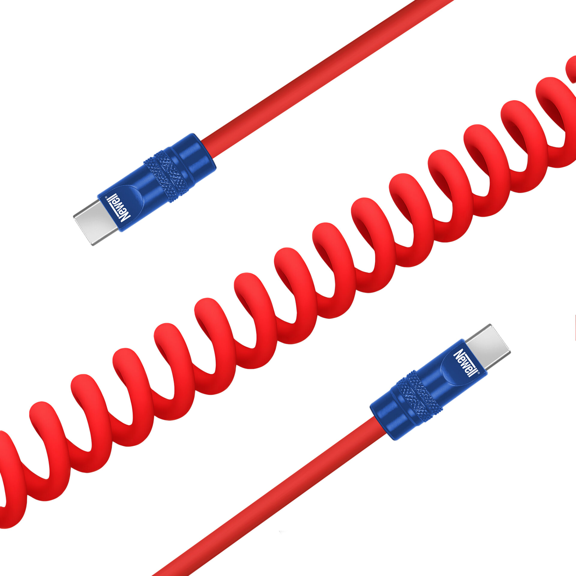 newell-usb-c-kabel-100w-spiral-1-5m-silikon-rot-blau image 3