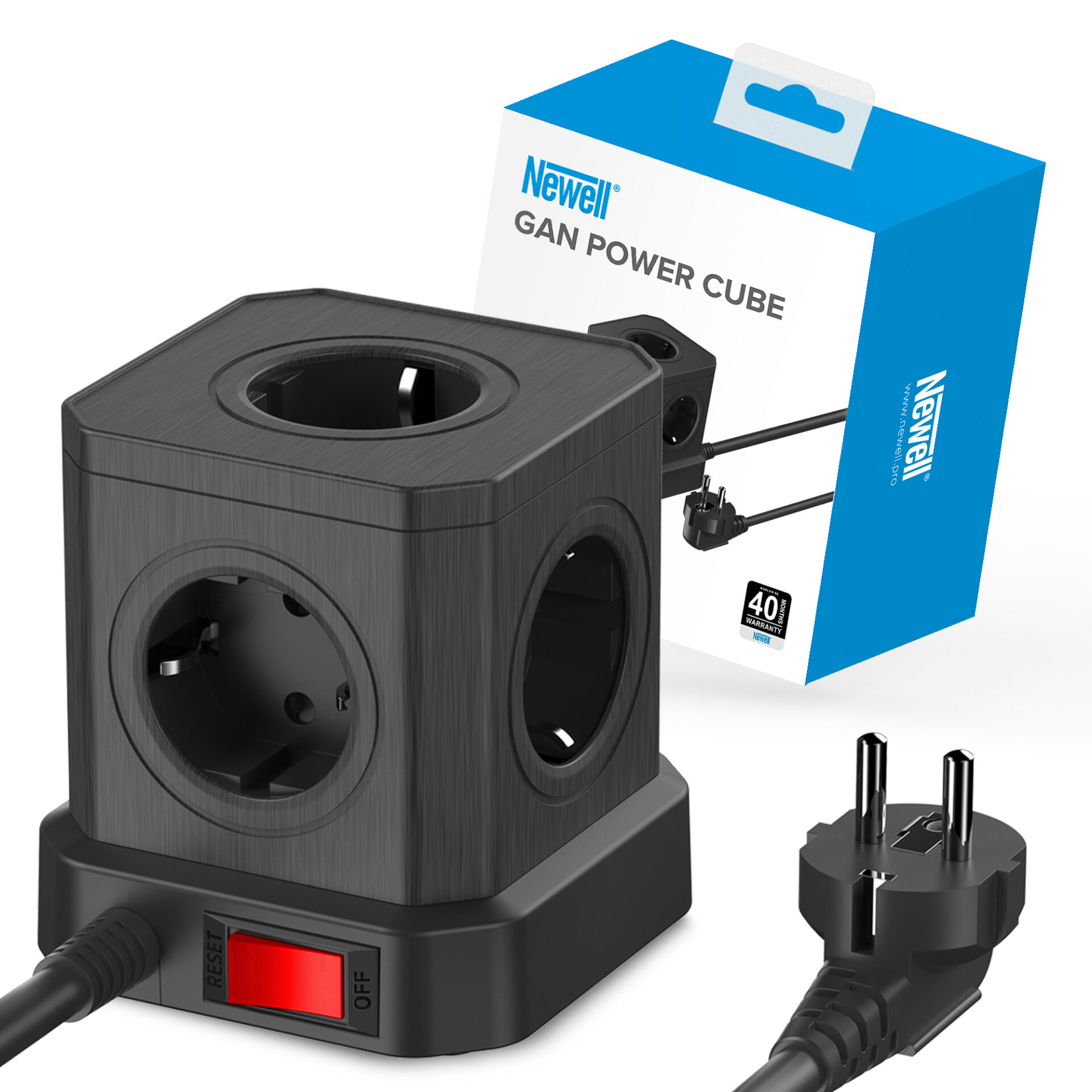 newell-gan-power-cube-9in1-steckdosenw-rfel-schwarz-usb image 5