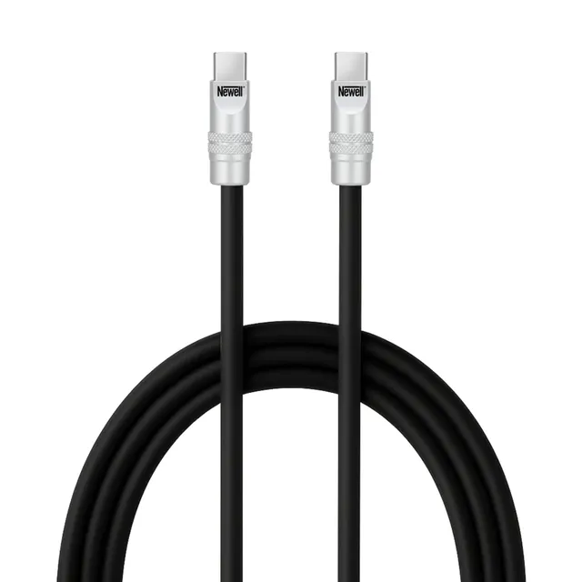 newell-usb-c-auf-usb-c-100w-kabel-2-m-schwarz-silikon image 1