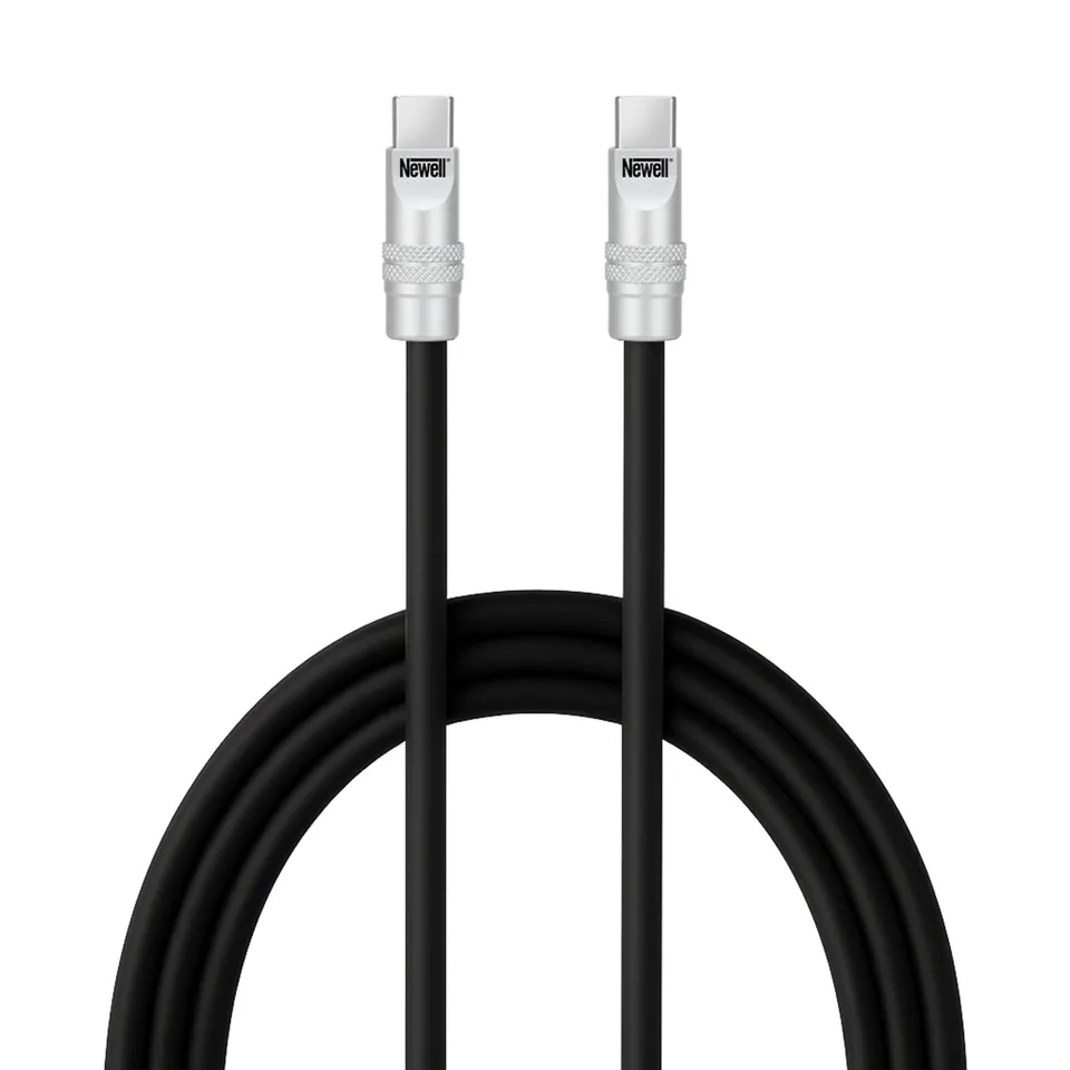 newell-usb-c-auf-usb-c-100w-kabel-2-m-schwarz-silikon image 1