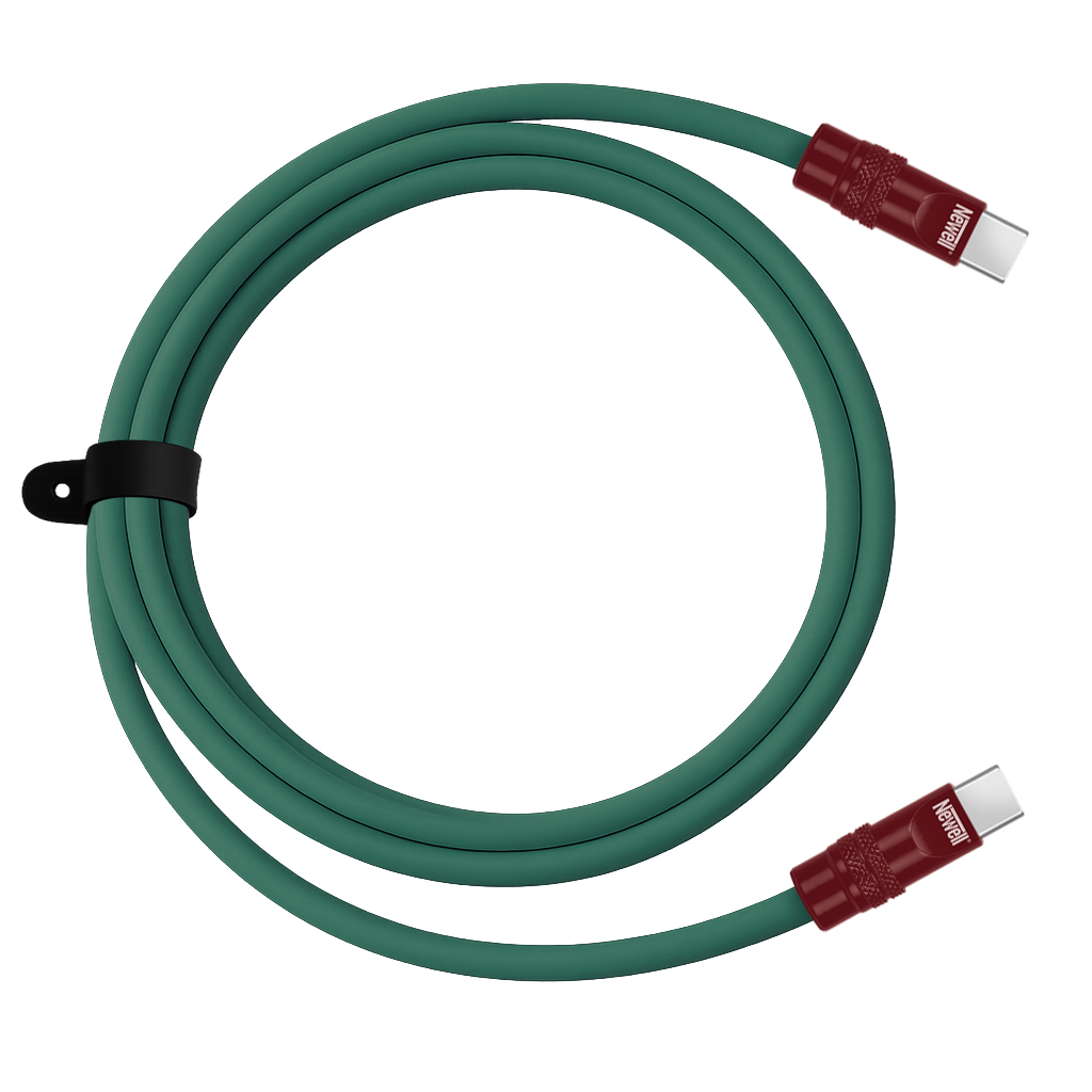 newell-usb-c-kabel-100w-2m-silikon-gr-n-burgund image 2