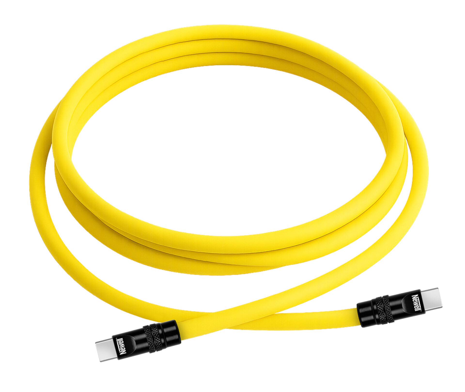 newell-usb-c-auf-usb-c-100w-kabel-2m-gelb-schwarz-silikon image 2