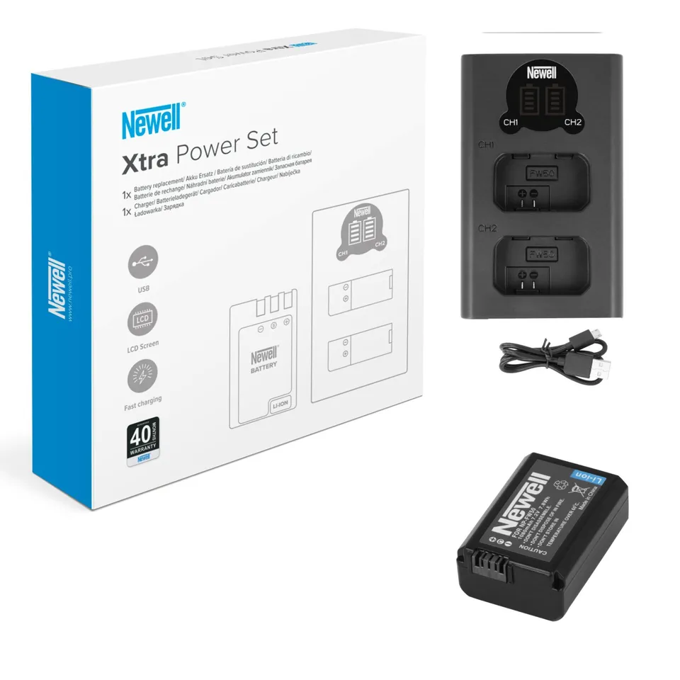 newell-dl-usb-c-ladeger-t-set-mit-kamera-akku-dual-usb image 1