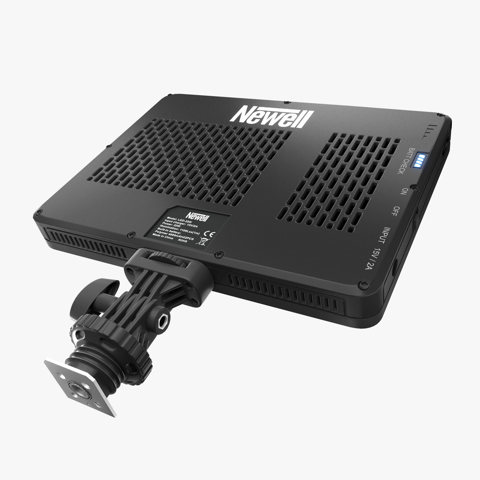 newell-led320i-videoleuchte-led-panel-mit-akku-dimmbar image 2