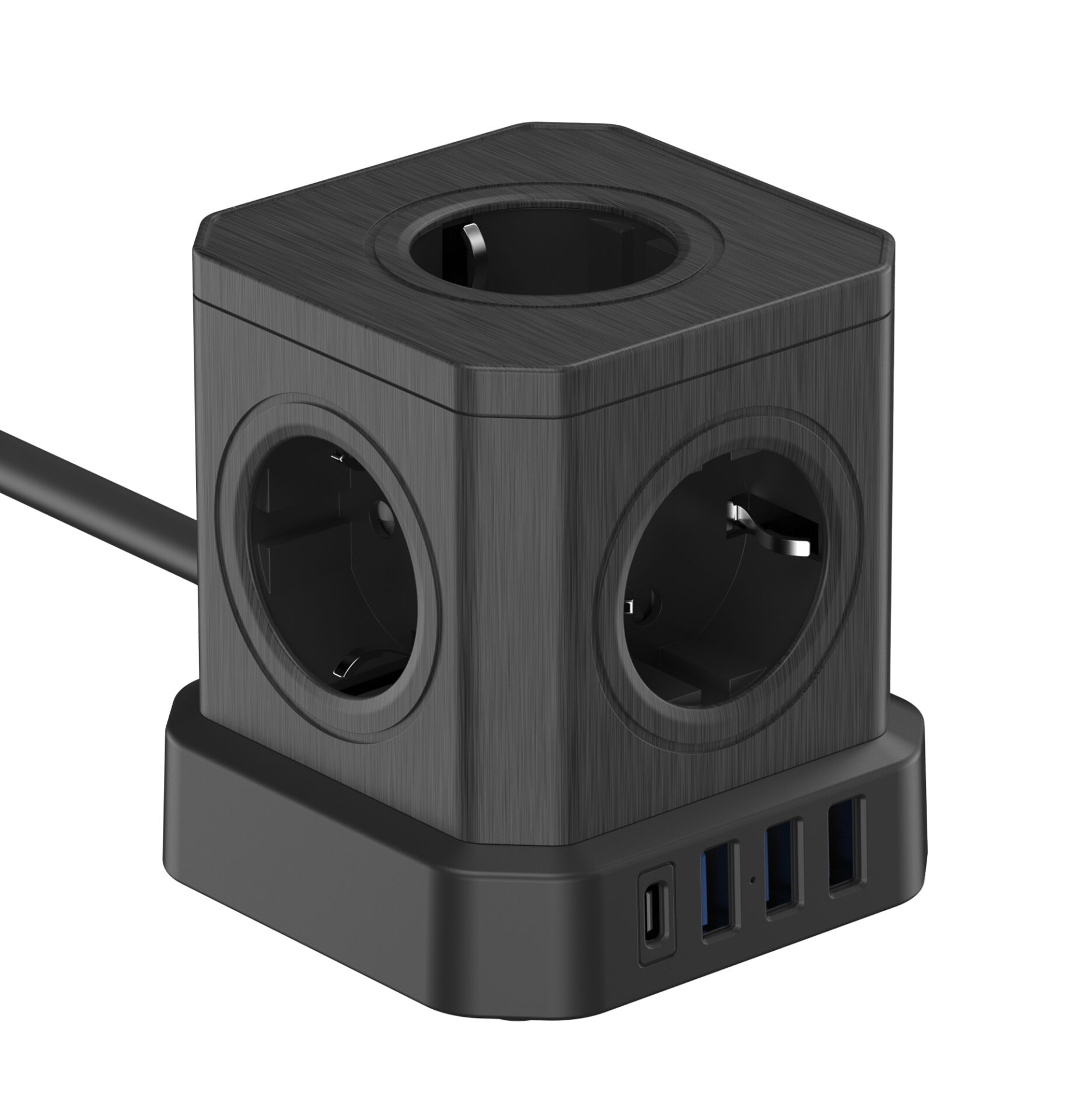 newell-gan-power-cube-9in1-steckdosenw-rfel-schwarz-usb image 4