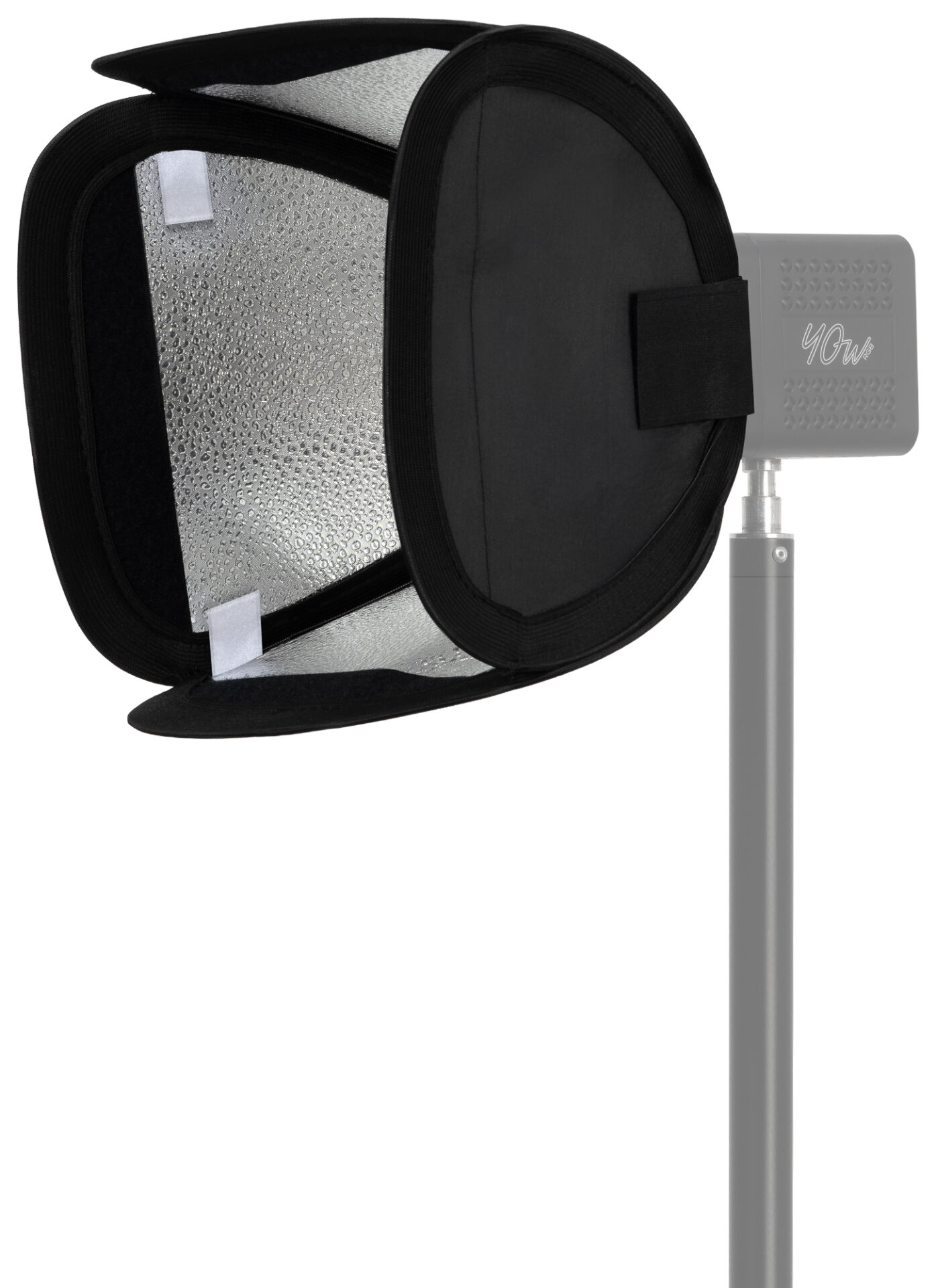 newell-mini-bowens-softbox-25-cm-tara-eckig-mit-wabe image 2