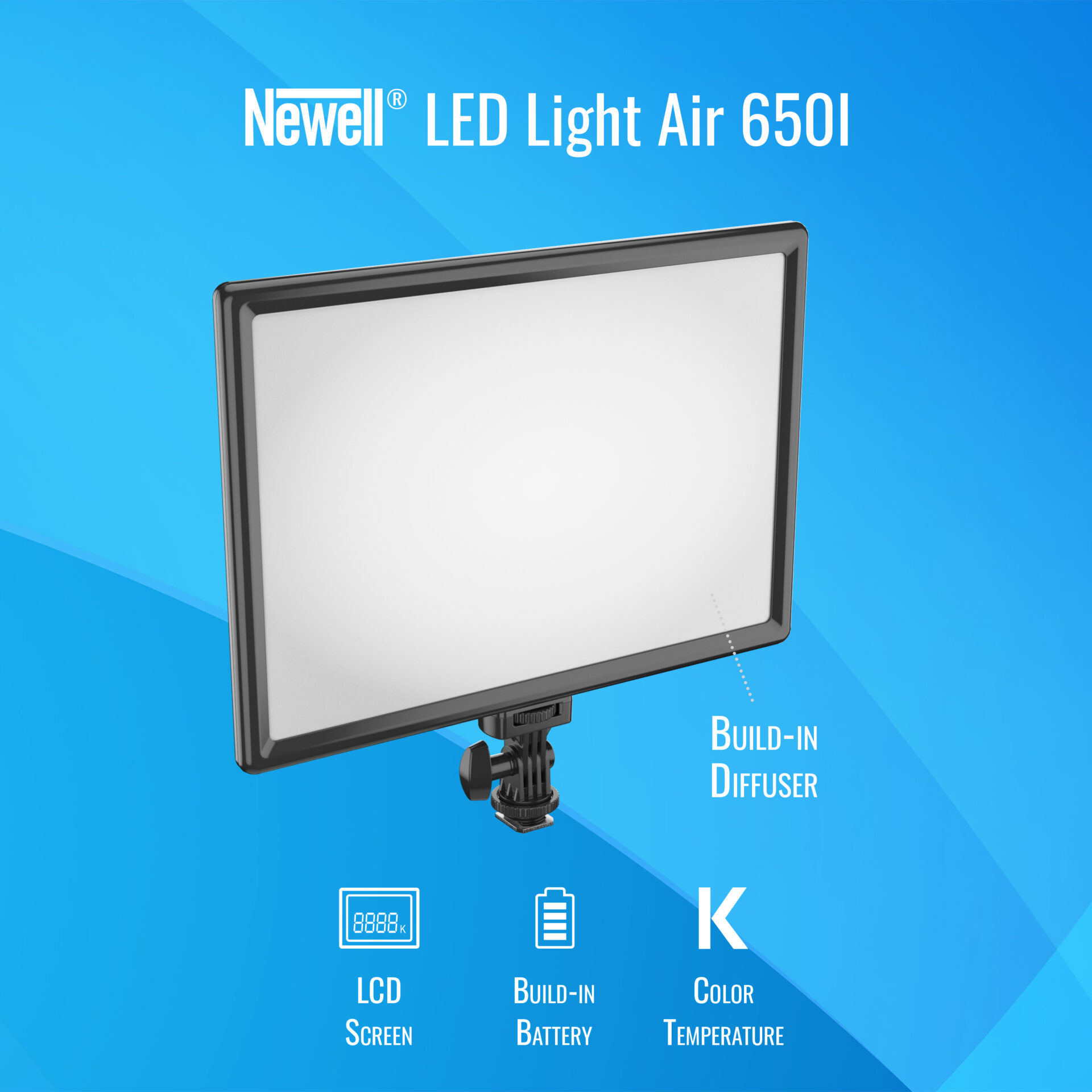 newell-air-650i-led-licht-3200-5600k-mit-diffusor image 5