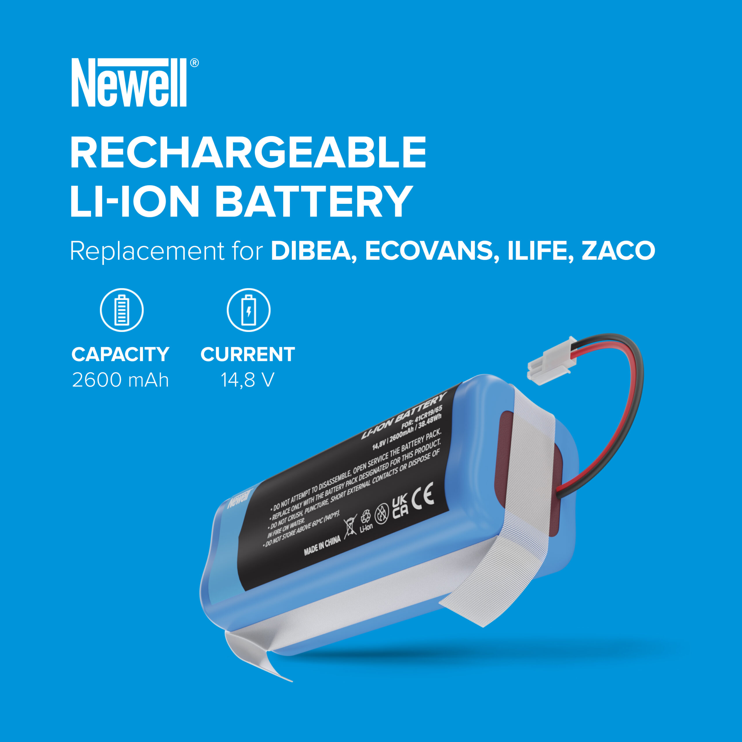 newell-4icr19-65-px-b020-akku-2600mah-saugroboter image 4