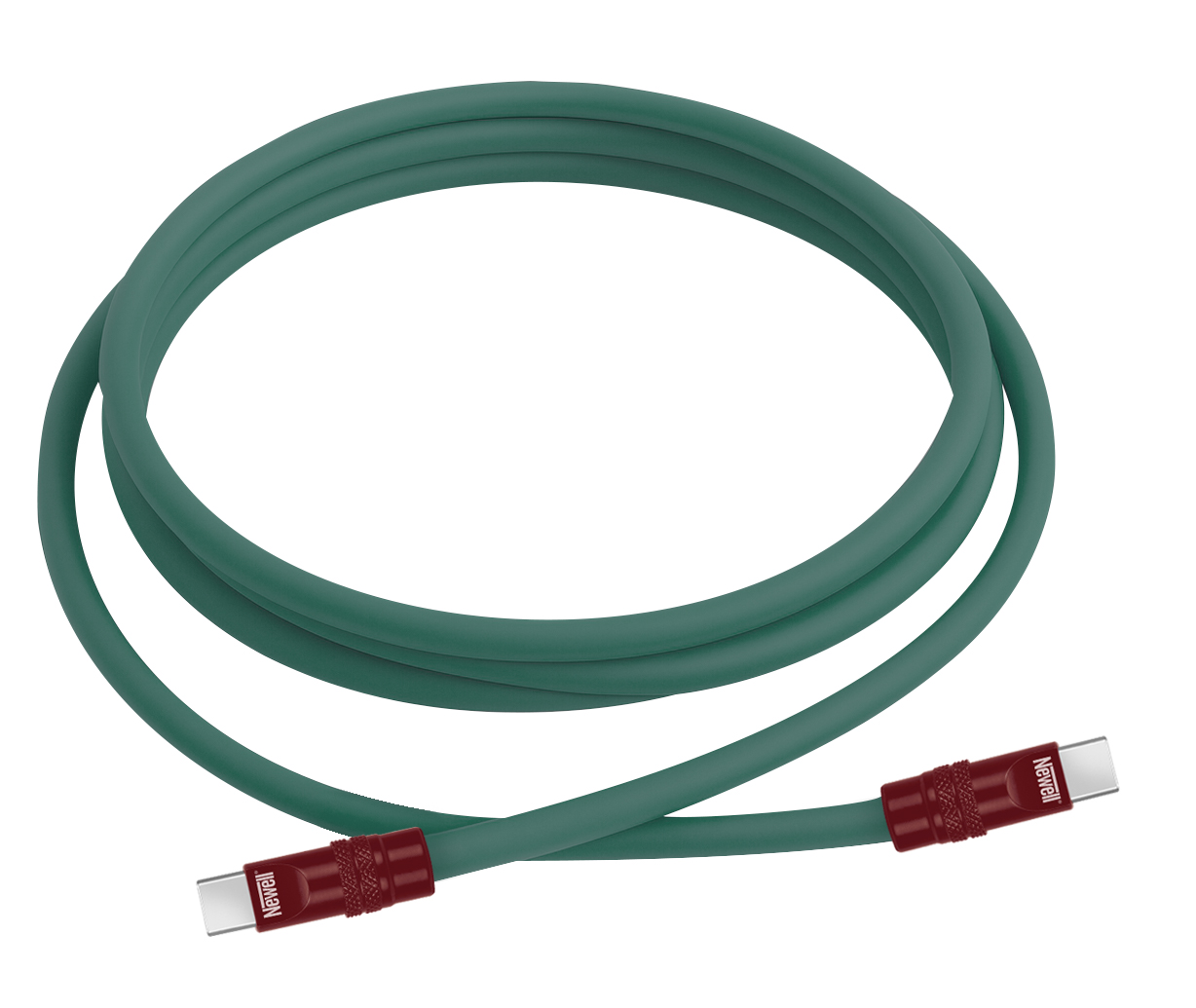 newell-usb-c-kabel-100w-2m-silikon-gr-n-burgund image 3