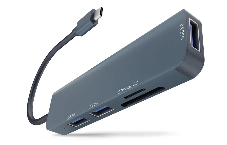 newell-hub-5-in-1-usb-c-hub-grau-mit-sd-reader image 1