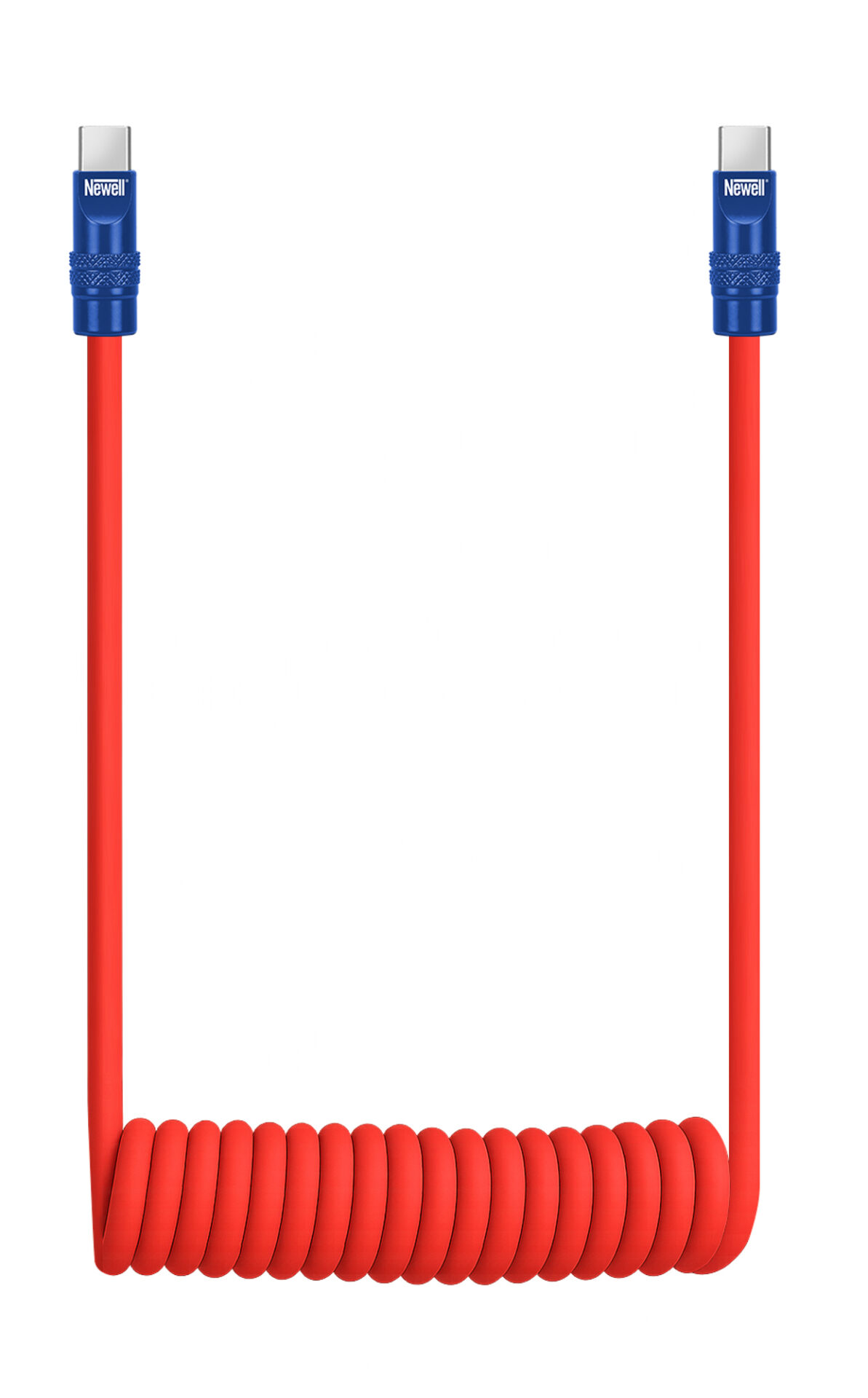 newell-usb-c-kabel-100w-spiral-1-5m-silikon-rot-blau image 2