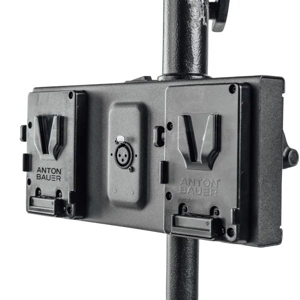 litepanels-gemini-dual-battery-bracket-v-mount-akkuhalterung-xlr image 1